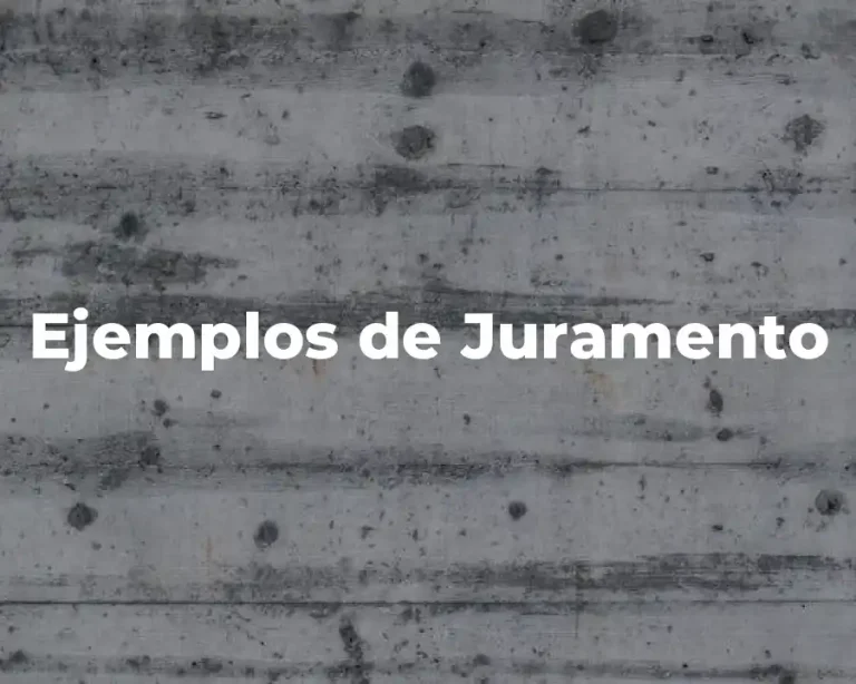 Ejemplos de Juramento
