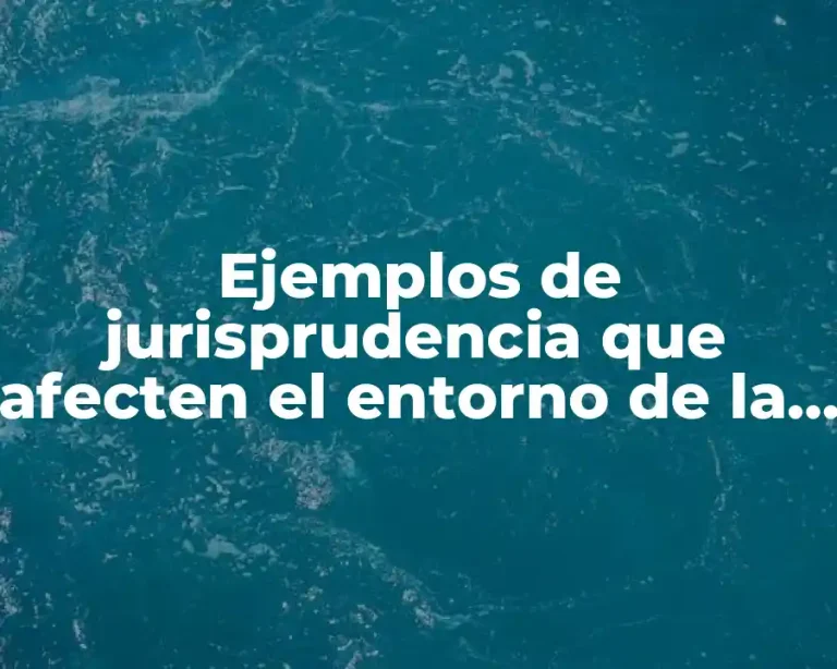 Ejemplos de jurisprudencia que afecten el entorno de la empresa