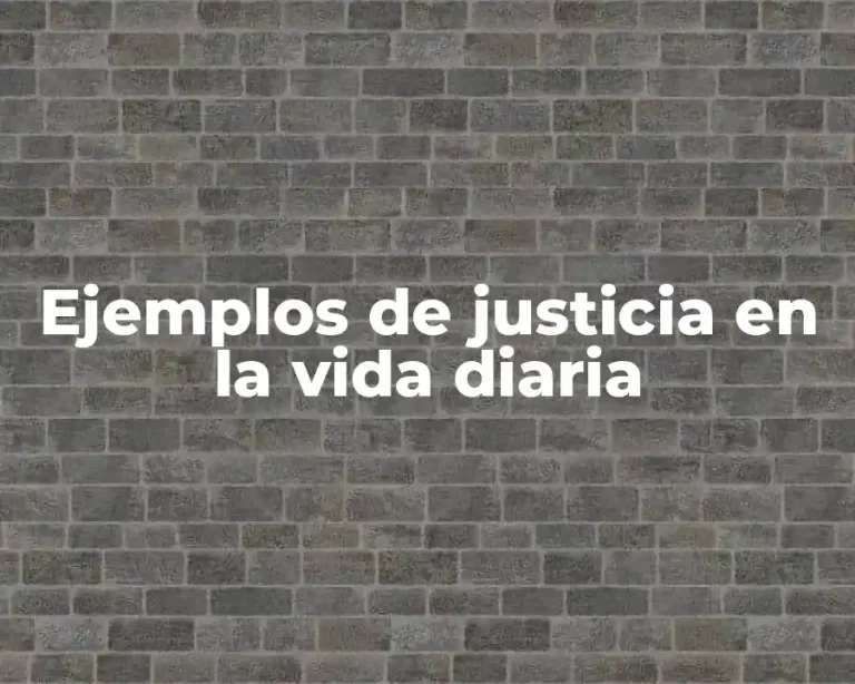 Ejemplos de justicia en la vida diaria