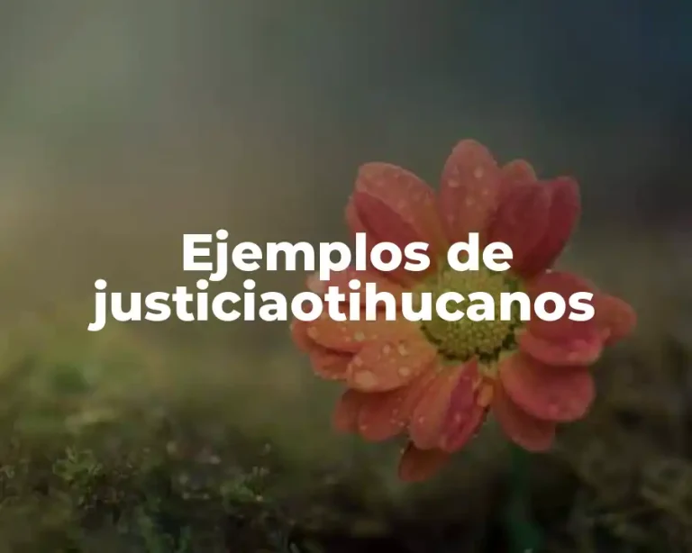 Ejemplos de justiciaotihucanos