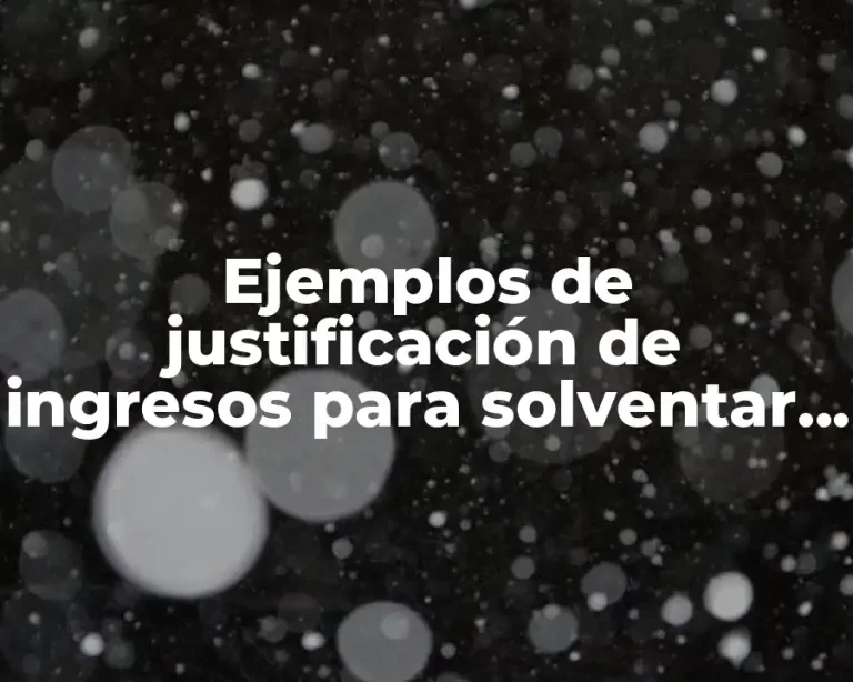 Ejemplos de justificación de ingresos para solventar un proyecto