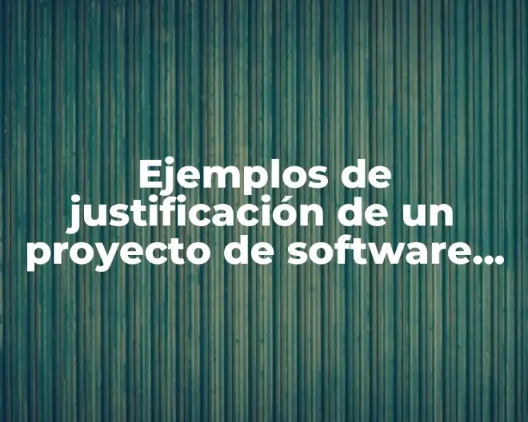 Ejemplos de justificación de un proyecto de software de diseño y Significado