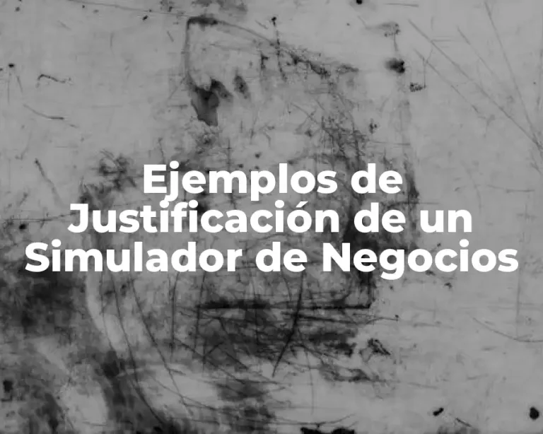 Ejemplos de Justificación de un Simulador de Negocios