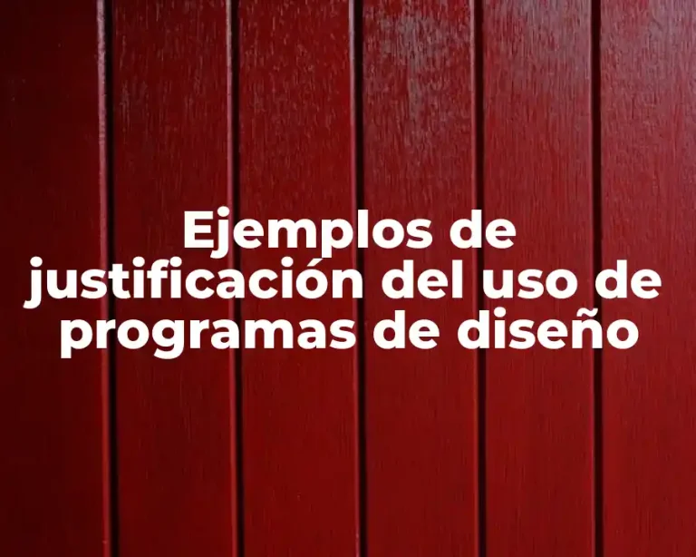 Ejemplos de justificación del uso de programas de diseño