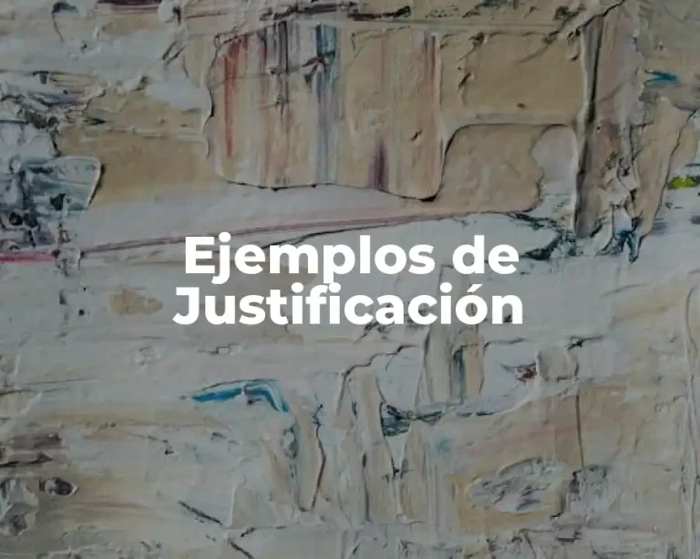 Ejemplos de Justificación