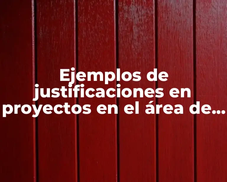 Ejemplos de justificaciones en proyectos en el área de manufactura y Significado