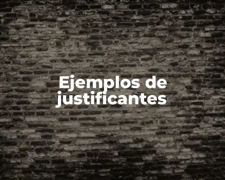 Ejemplos de justificantes