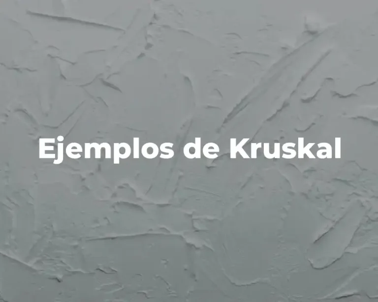 Ejemplos de Kruskal