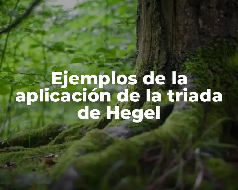 Ejemplos de la aplicación de la triada de Hegel