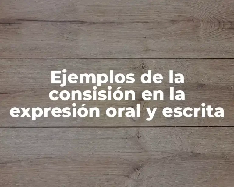 Ejemplos de la consisión en la expresión oral y escrita
