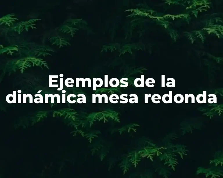 Ejemplos de la dinámica mesa redonda