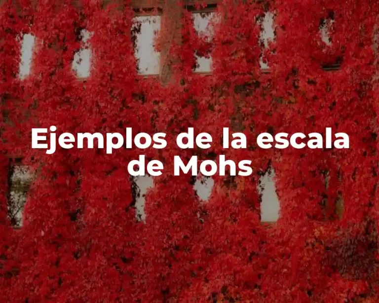 Ejemplos de la escala de Mohs