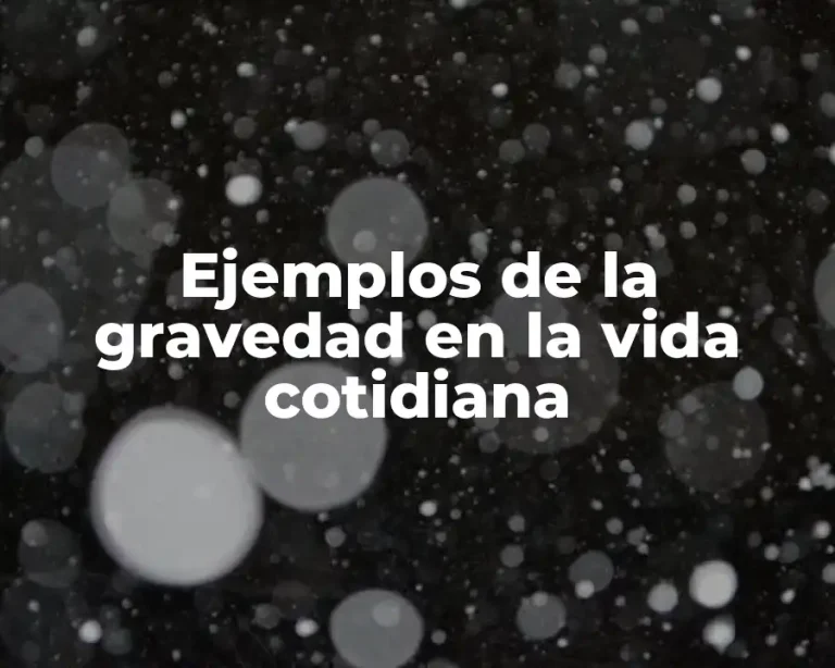 Ejemplos de la gravedad en la vida cotidiana