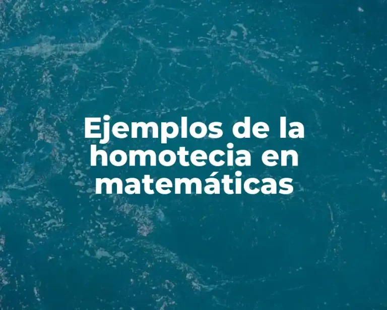 Ejemplos de la homotecia en matemáticas