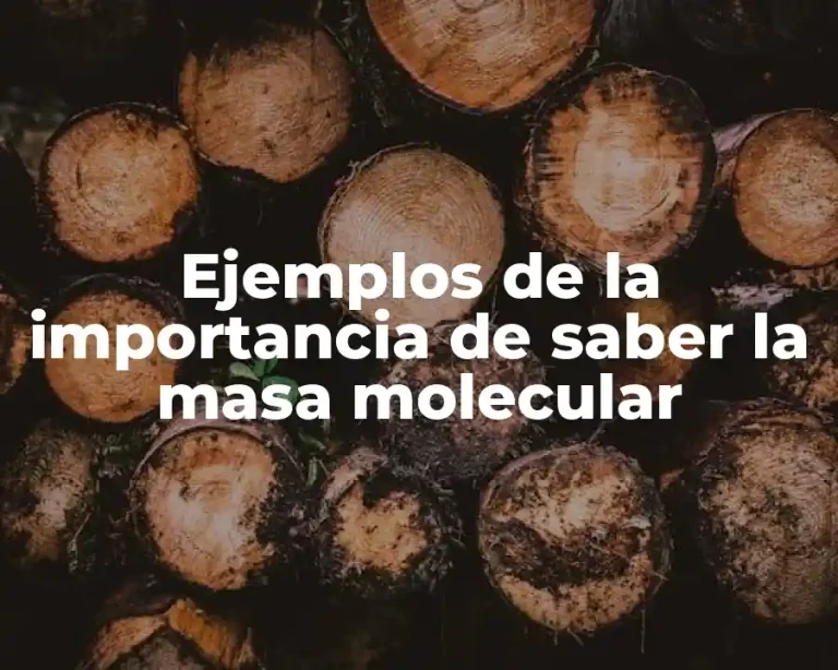 Ejemplos de la importancia de saber la masa molecular