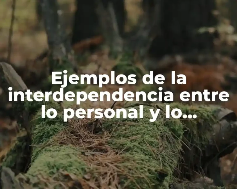 Ejemplos de la interdependencia entre lo personal y lo colectivo