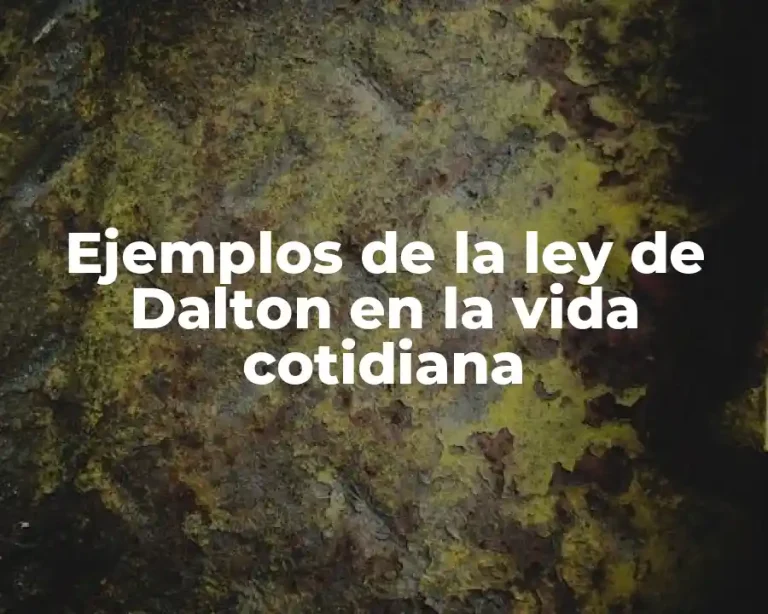 Ejemplos de la ley de Dalton en la vida cotidiana