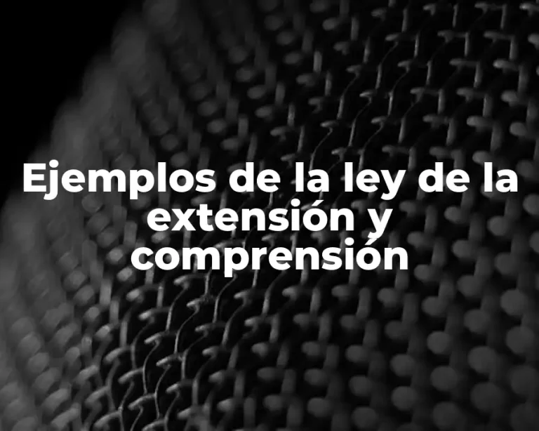 Ejemplos de la ley de la extensión y comprensión