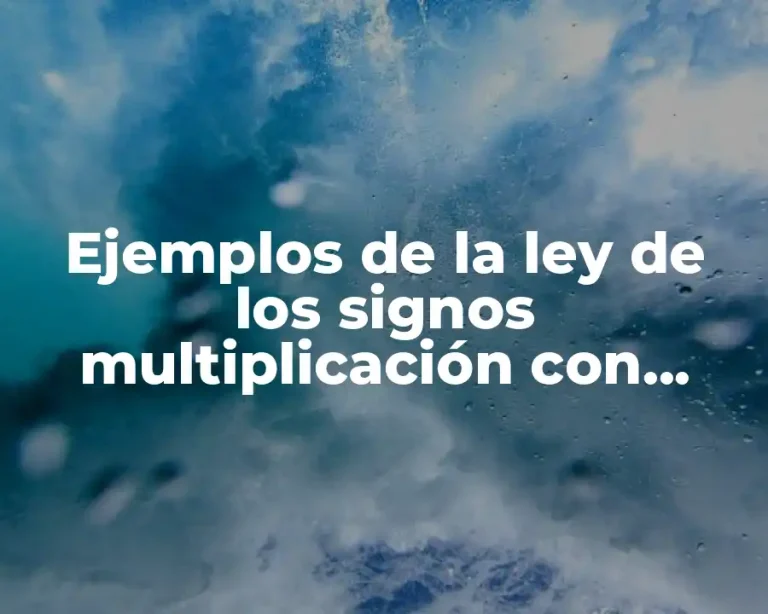 Ejemplos de la ley de los signos multiplicación con animales