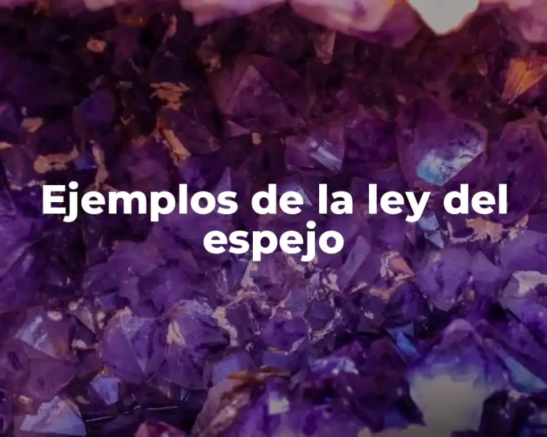 Ejemplos de la ley del espejo