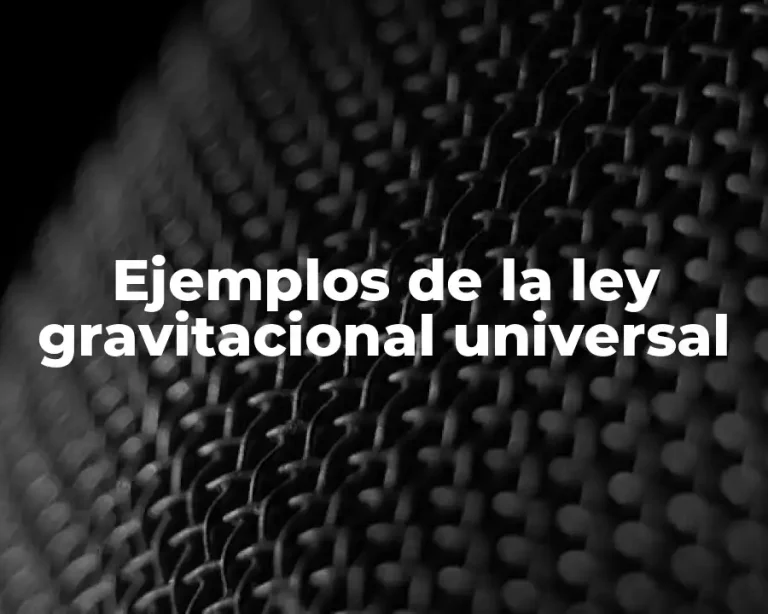 Ejemplos de la ley gravitacional universal