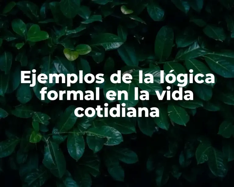 Ejemplos de la lógica formal en la vida cotidiana