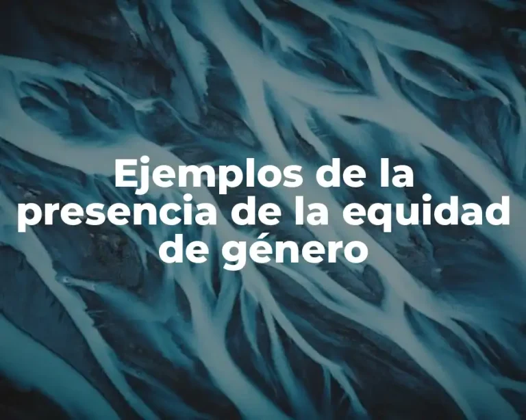 Ejemplos de la presencia de la equidad de género