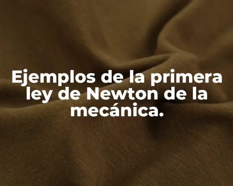 Ejemplos de la primera ley de Newton de la mecánica.