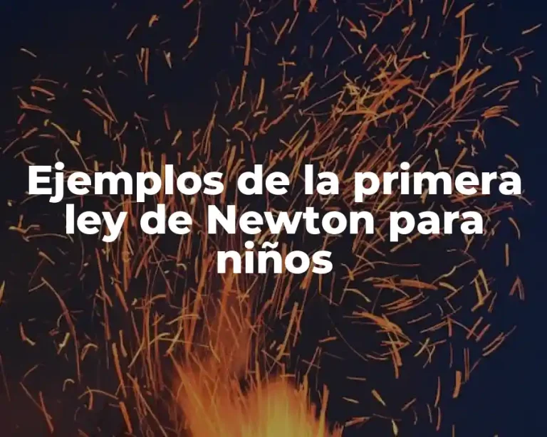 Ejemplos de la primera ley de Newton para niños