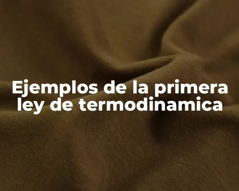 Ejemplos de la primera ley de termodinamica
