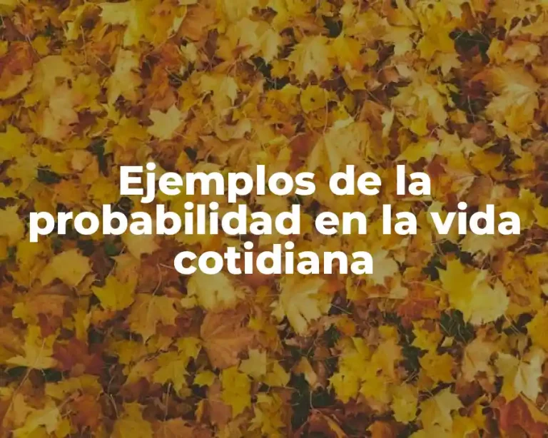 Ejemplos de la probabilidad en la vida cotidiana