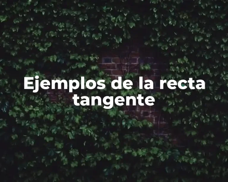 Ejemplos de la recta tangente