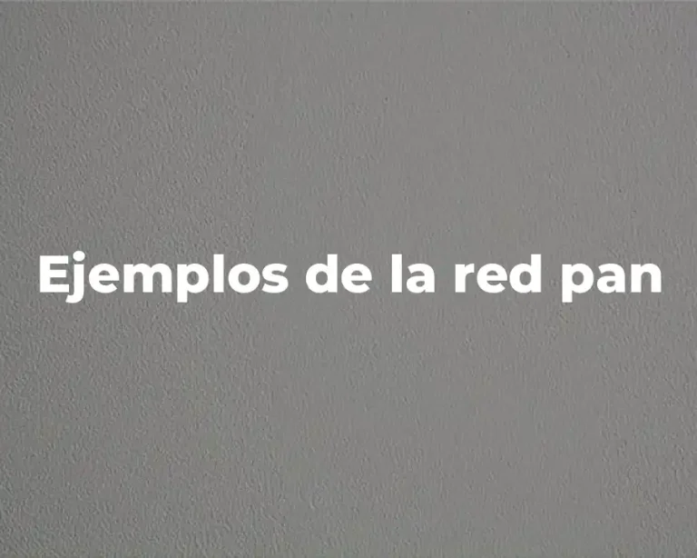 Ejemplos de la red pan