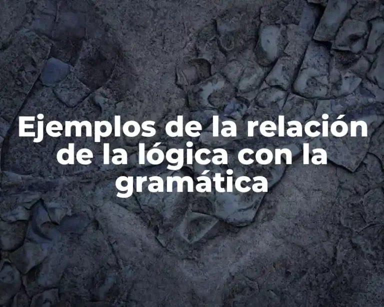 Ejemplos de la relación de la lógica con la gramática