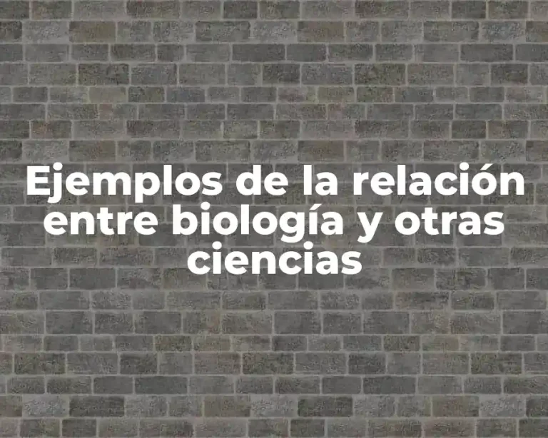 Ejemplos de la relación entre biología y otras ciencias