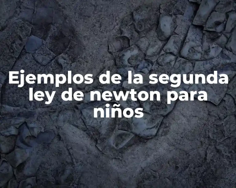 Ejemplos de la segunda ley de newton para niños