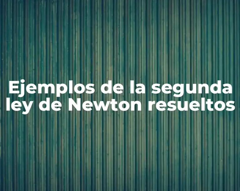 Ejemplos de la segunda ley de Newton resueltos