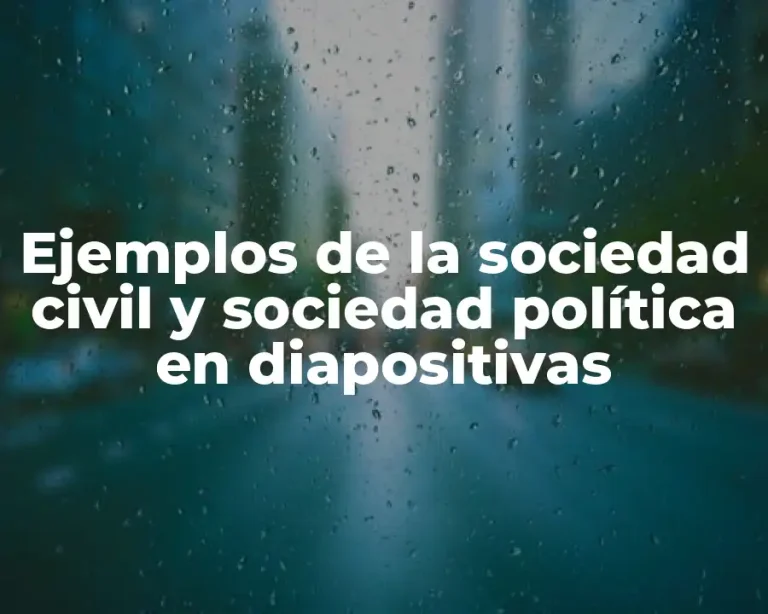Ejemplos de la sociedad civil y sociedad política en diapositivas