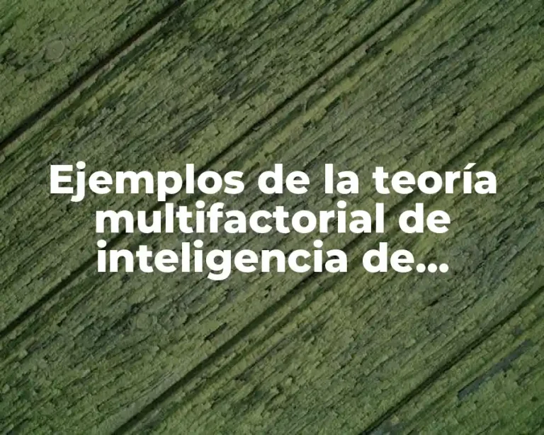 Ejemplos de la teoría multifactorial de inteligencia de Thorndike