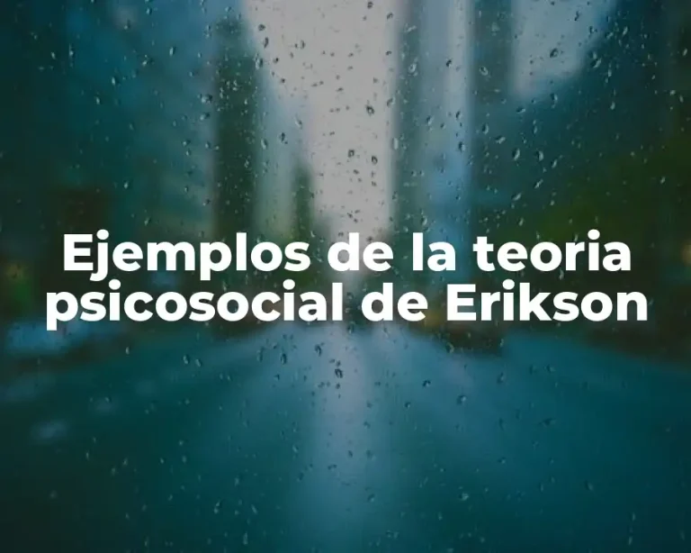 Ejemplos de la teoria psicosocial de Erikson