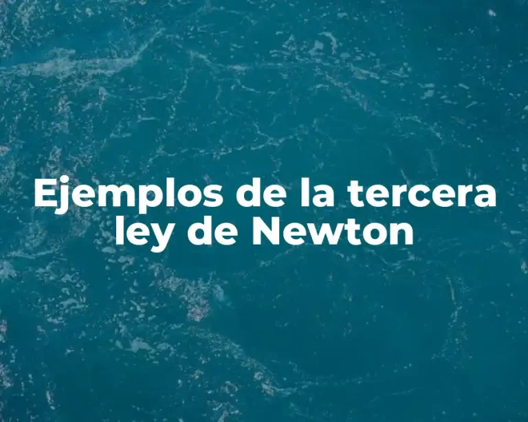 Ejemplos de la tercera ley de Newton