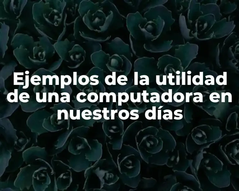 Ejemplos de la utilidad de una computadora en nuestros días