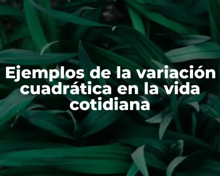 Ejemplos de la variación cuadrática en la vida cotidiana