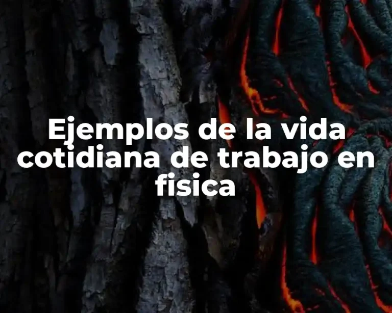 Ejemplos de la vida cotidiana de trabajo en fisica