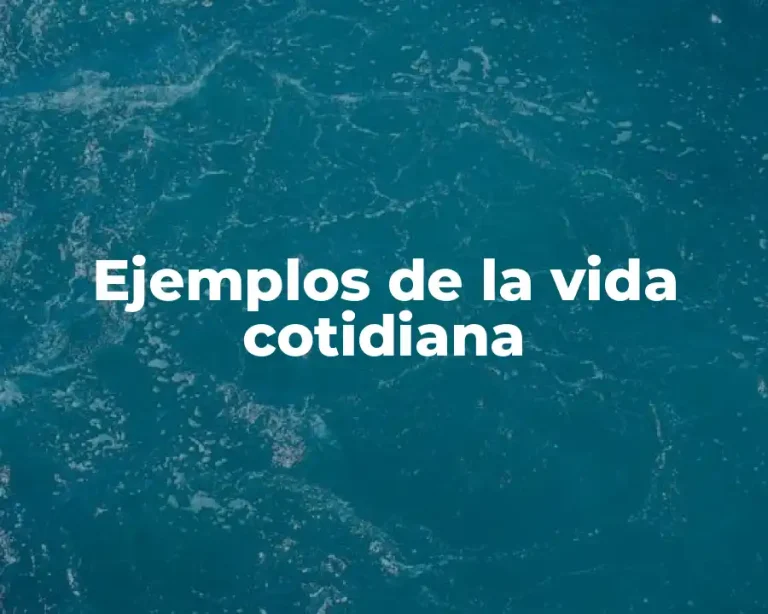 Ejemplos de la vida cotidiana