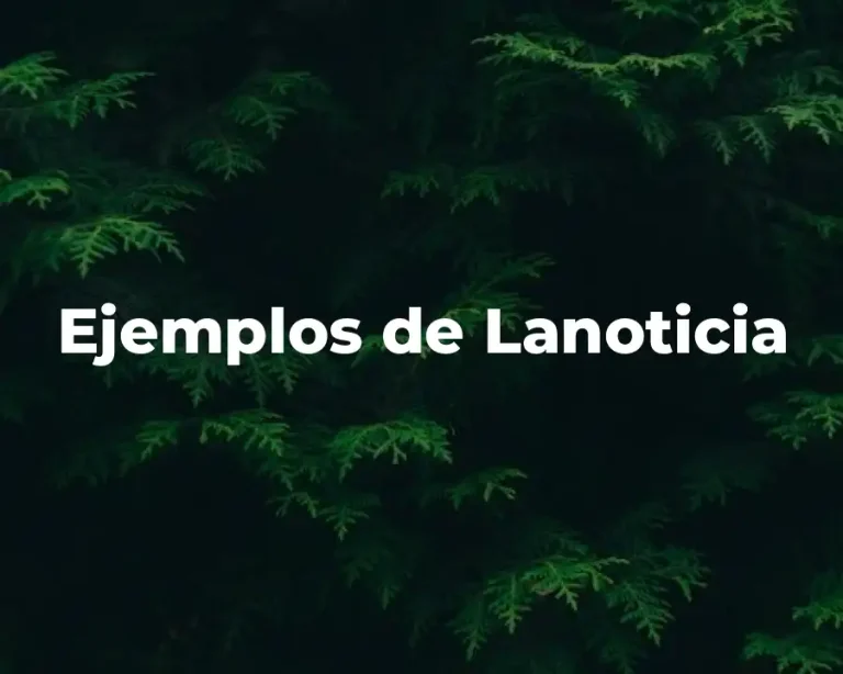 Ejemplos de Lanoticia