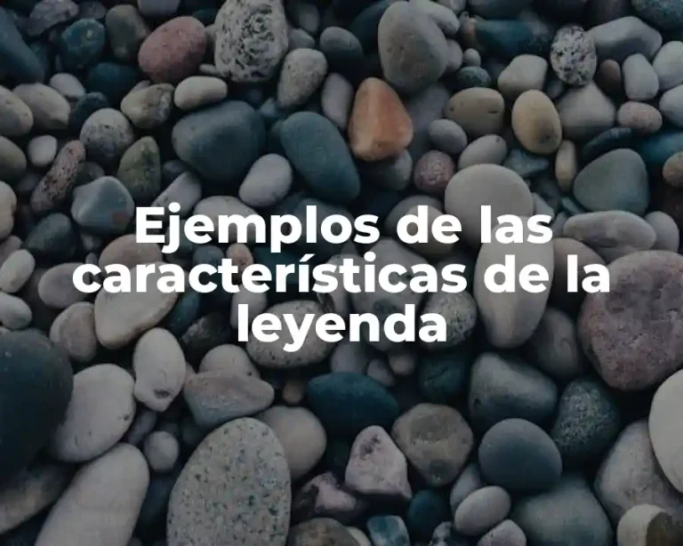 Ejemplos de las características de la leyenda