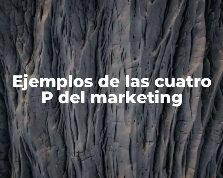 Ejemplos de las cuatro P del marketing