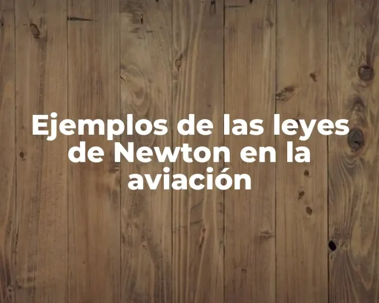 Ejemplos de las leyes de Newton en la aviación