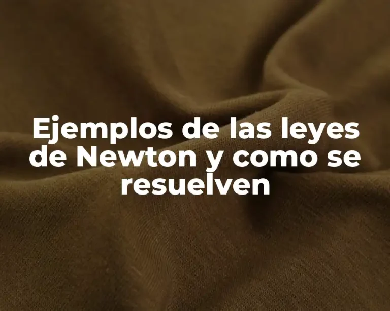Ejemplos de las leyes de Newton y como se resuelven